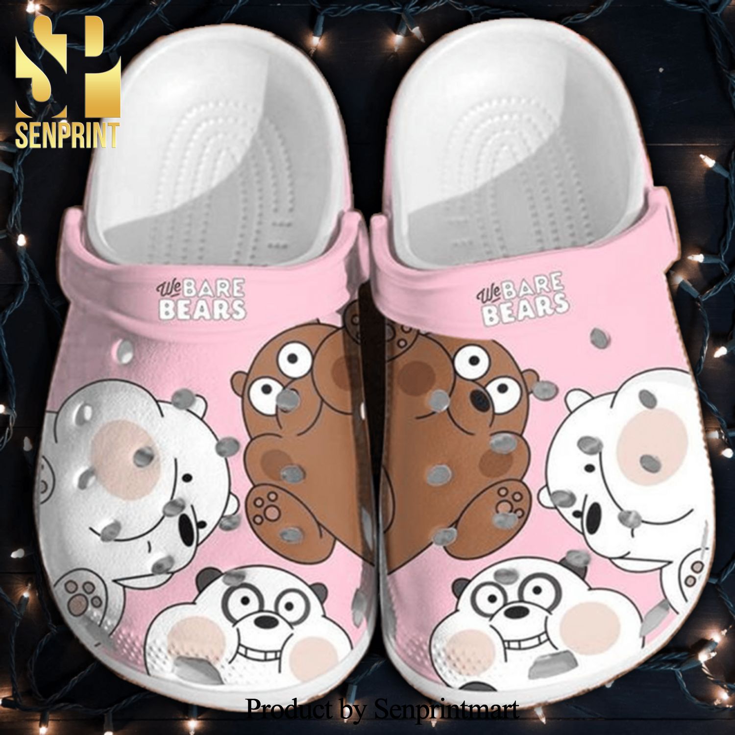 Cute We Bare Bears All Over Printed Unisex Crocs Crocband Clog