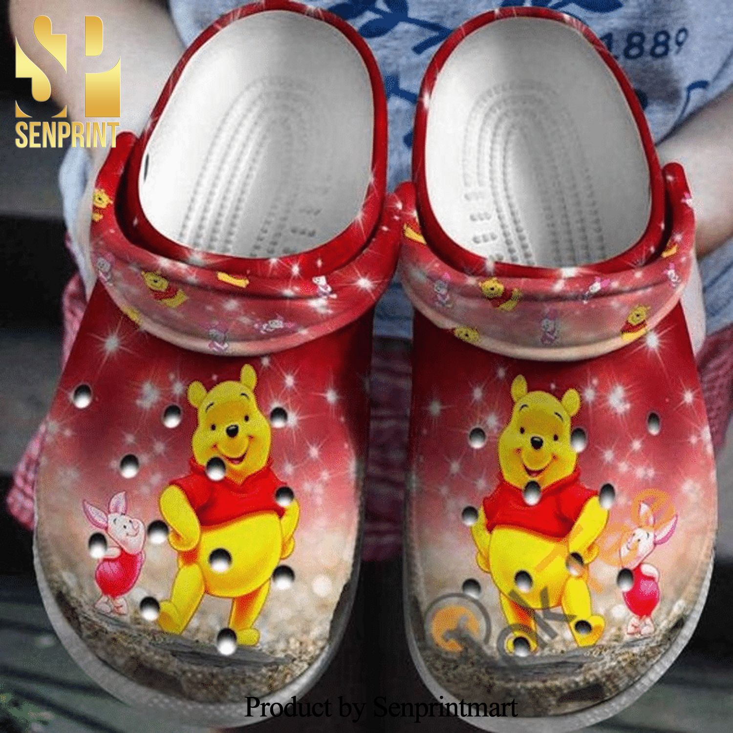 Cute Winnie The Pooh And Piglet 3D Crocband Crocs