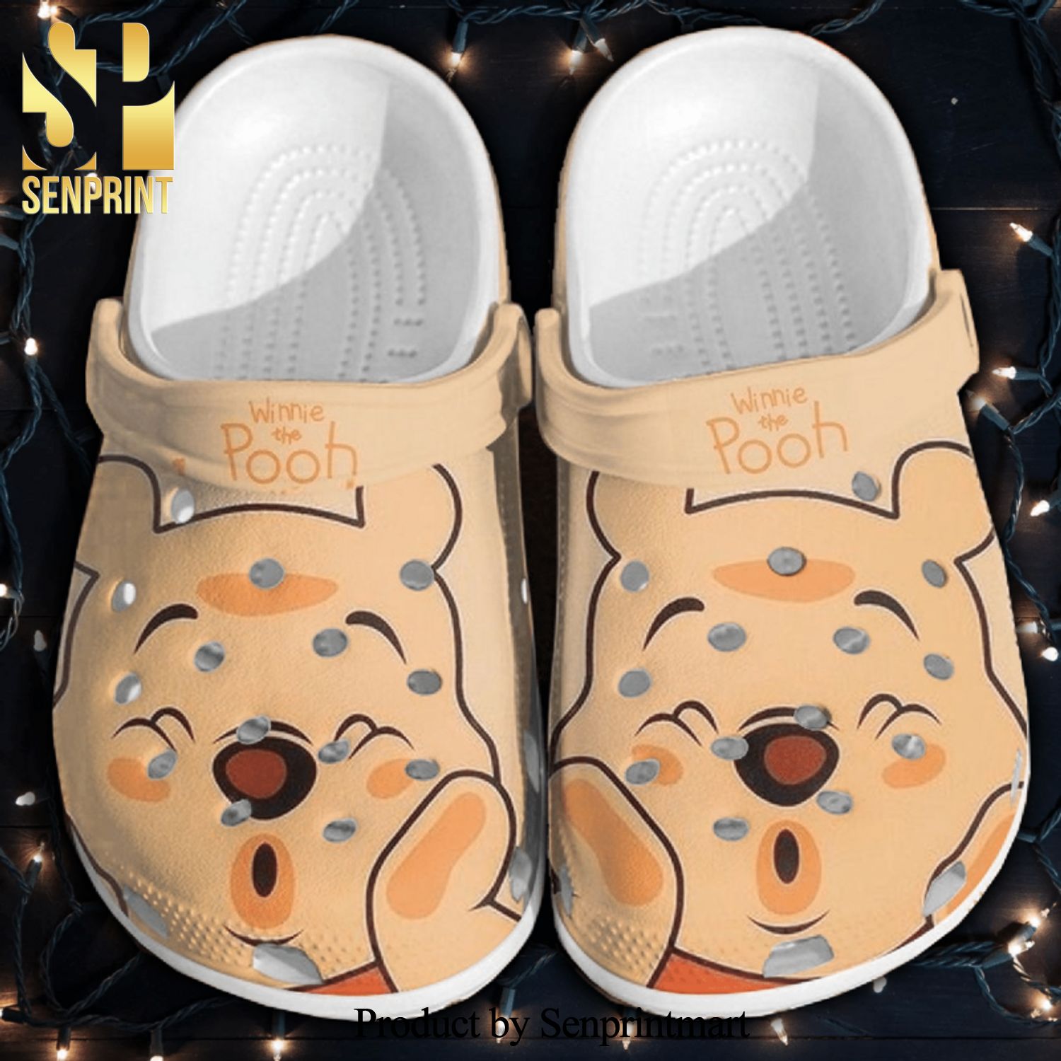 Cute Winnie The Pooh Crocs Crocband Adult Clogs