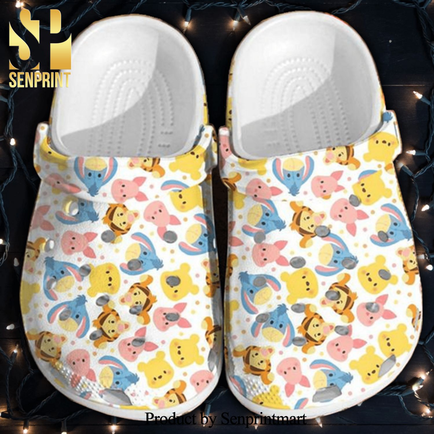 Cute Winnie The Pooh Pattern Crocs Crocband