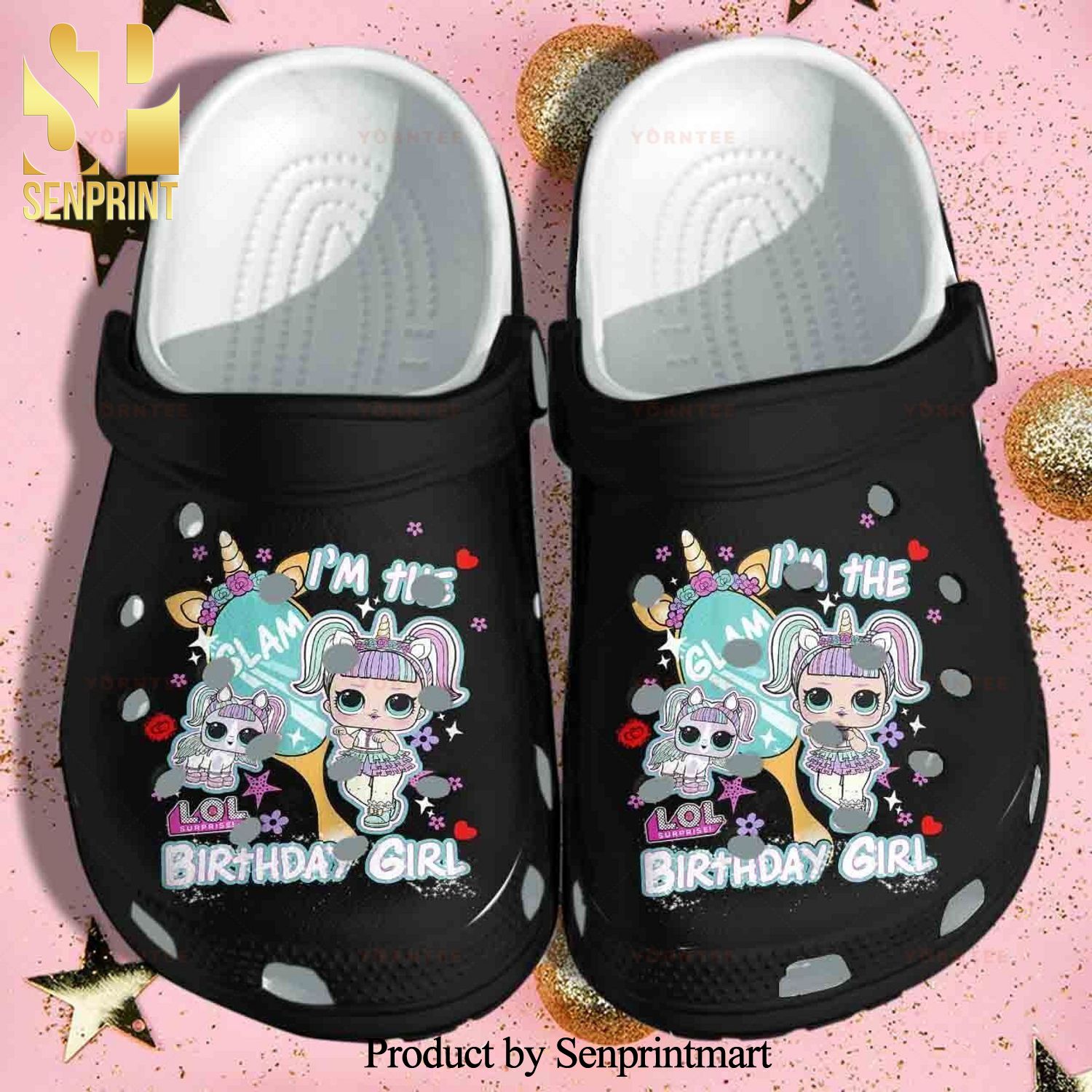 Cutie Unicorn Birthday Girls Gift For Lover Rubber Crocs Crocband In Unisex Adult Shoes