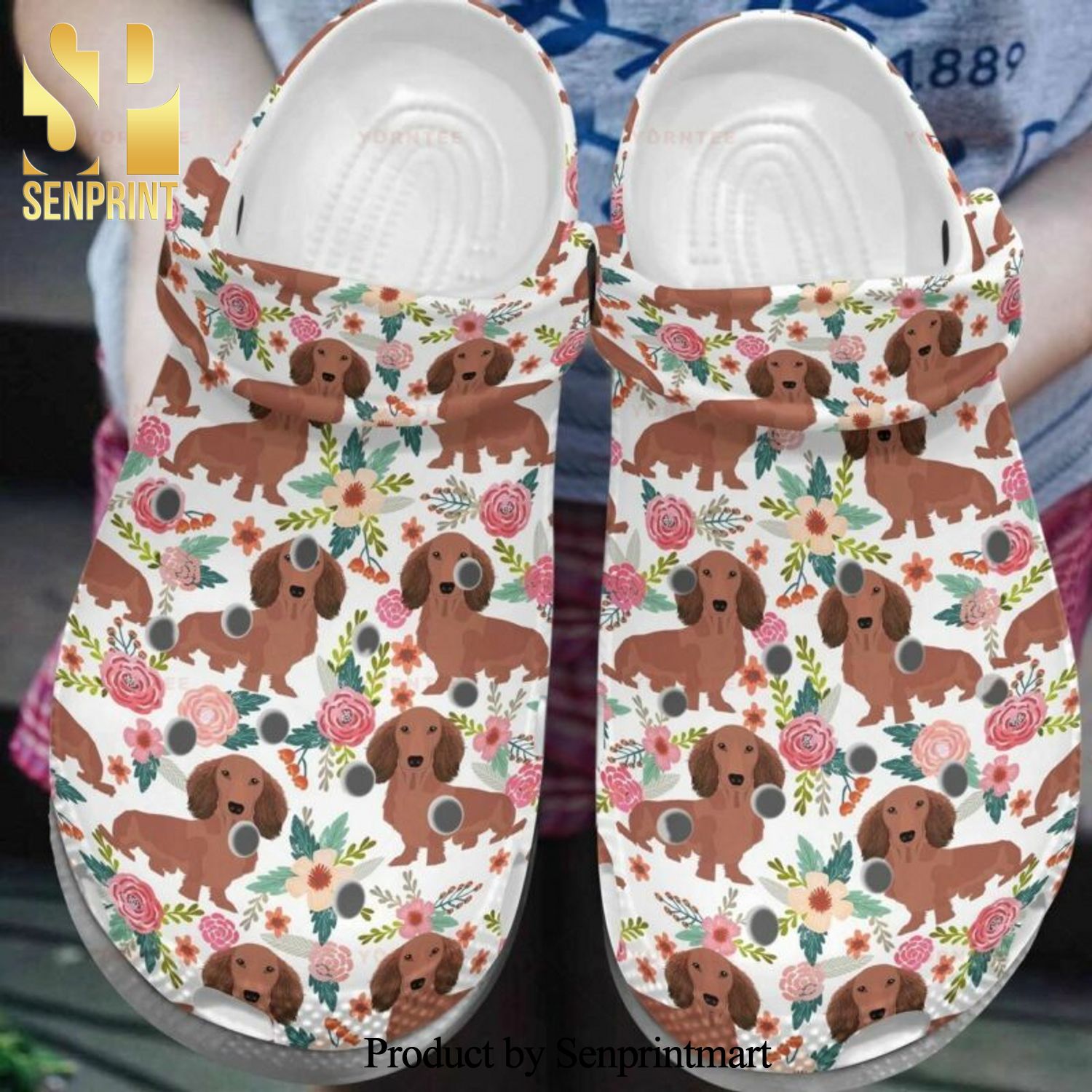 Dachshund Dog Pattern 5 Gift For Lover 3D Crocband Crocs