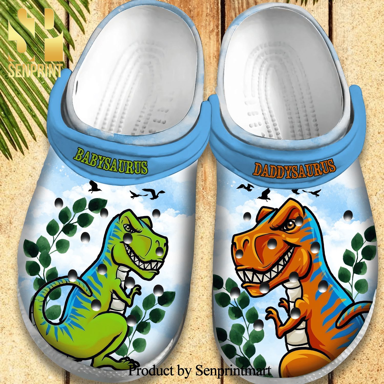 Daddysaurus And Babysaurus Gift For Lover Hypebeast Fashion Crocs Crocband Adult Clogs