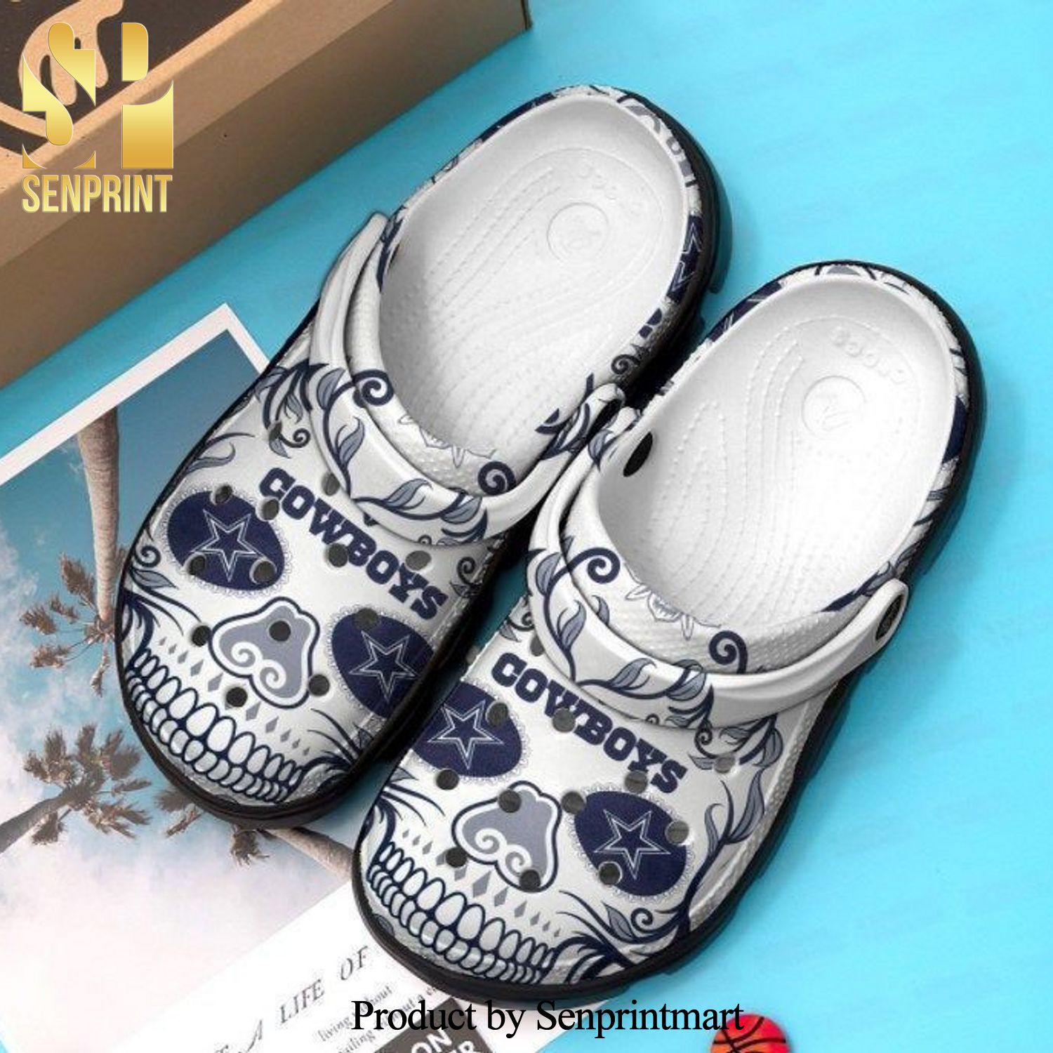 Dallas Cowboys Skull Gift For Fan 3D Crocs Shoes