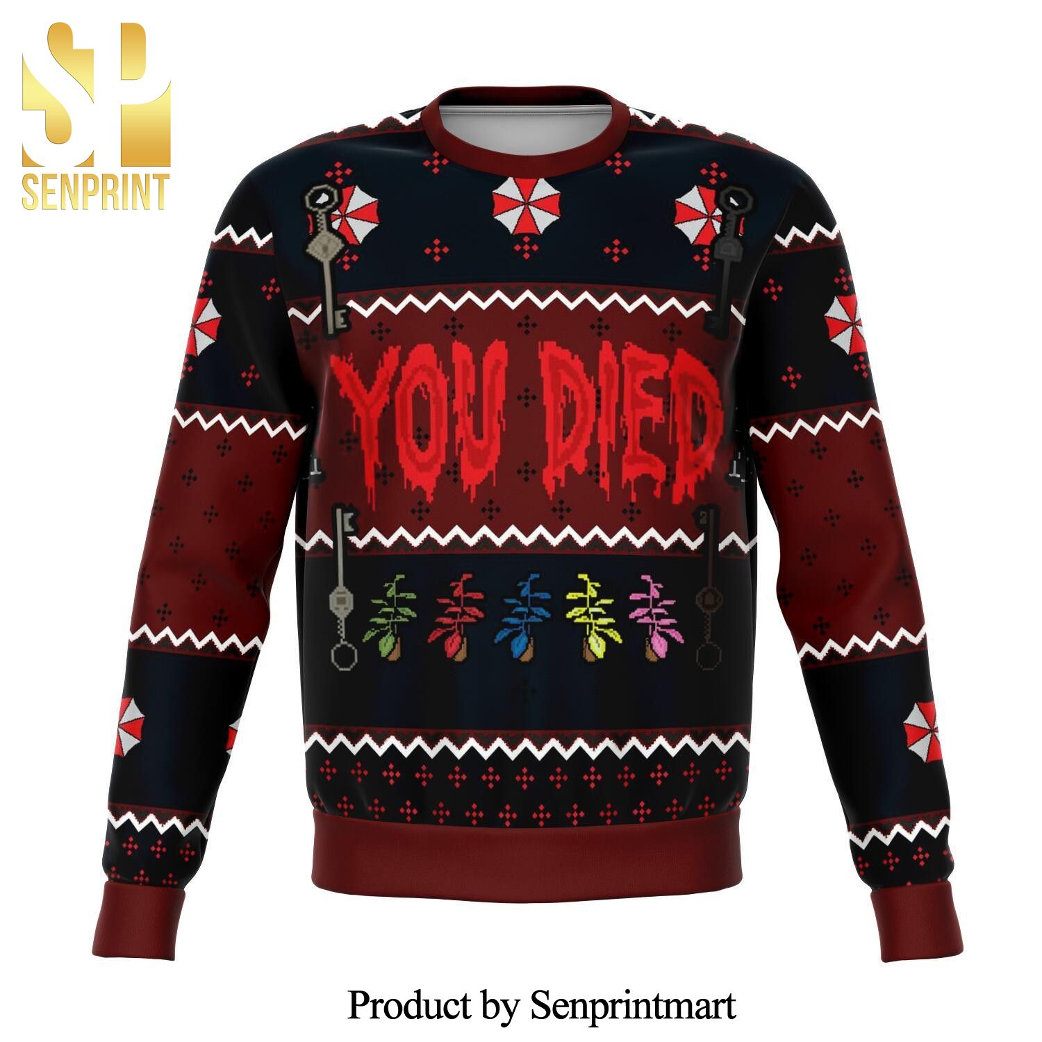 Resident Evil You Died Premium Knitted Ugly Christmas Sweater