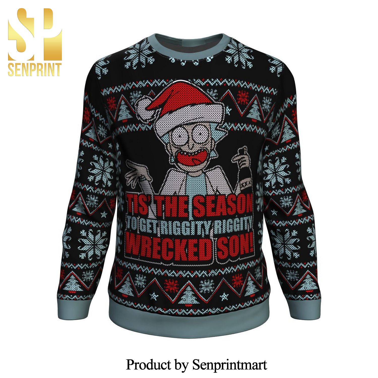 Rick And Morty ‘Tis The Season Knitted Ugly Christmas Sweater