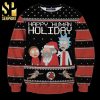 Ric Flair Woooo – Is How I Say Merry Christmas Snowflake Pattern Knitted Ugly Christmas Sweater – Green