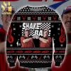 Ricky Bobby Cal Naughton Jr Shake And Bake Knitted Ugly Christmas Sweater