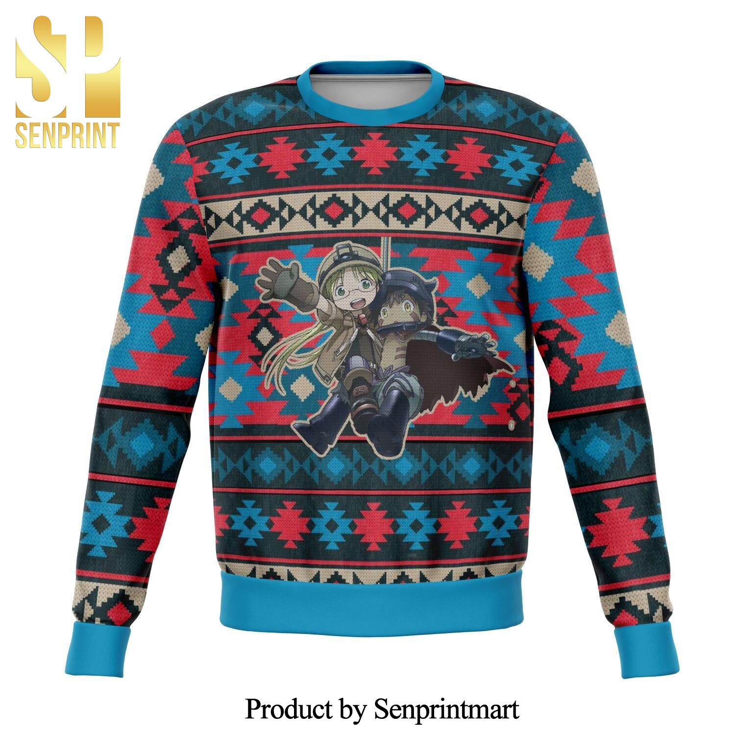 Riko Regu Made In Abyss Knitted Ugly Christmas Sweater