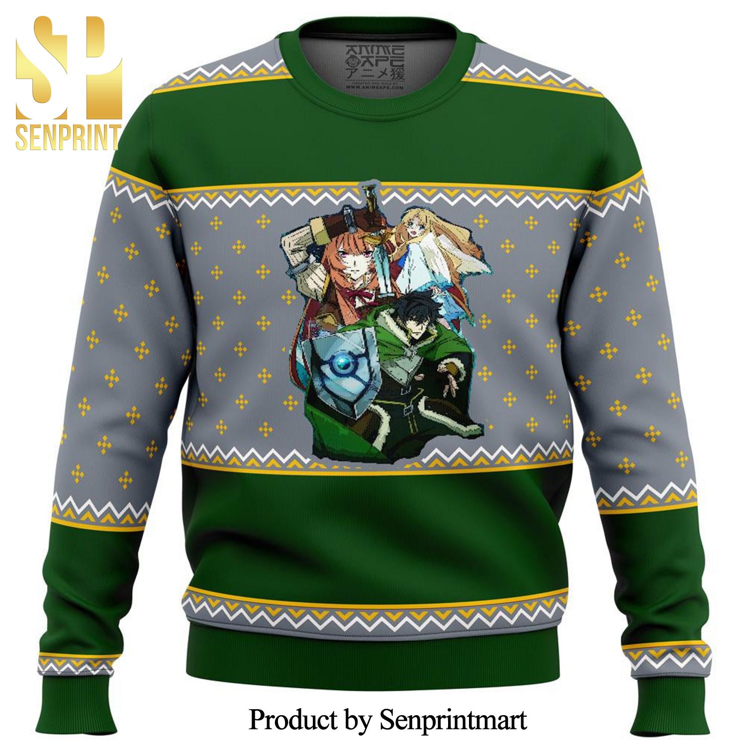 Rising Of The Shield Hero Characters Premium Knitted Ugly Christmas Sweater