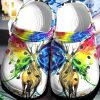 Deer skull sunflowers art crocs Street Style Crocs Shoes