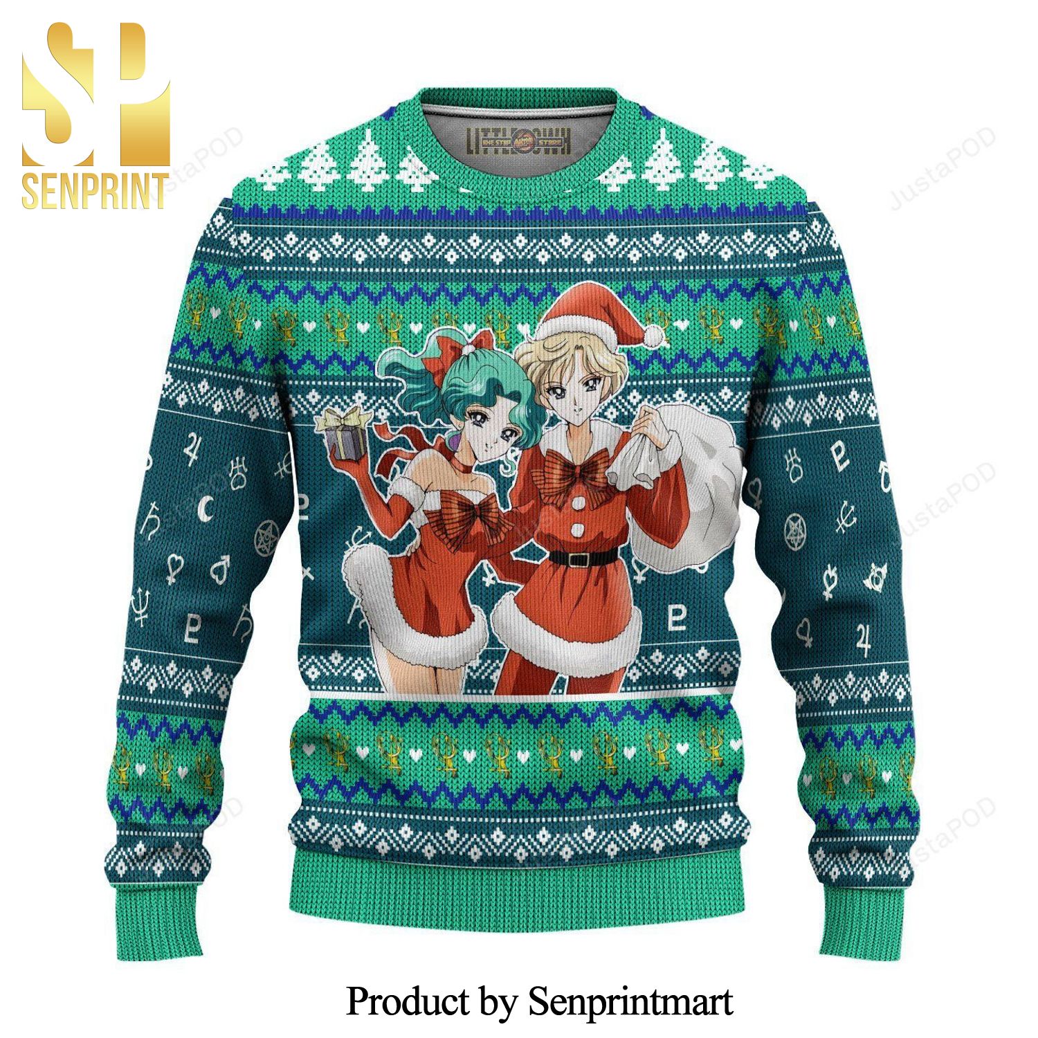 Sailor Neptune Sailor Moon Knitted Ugly Christmas Sweater