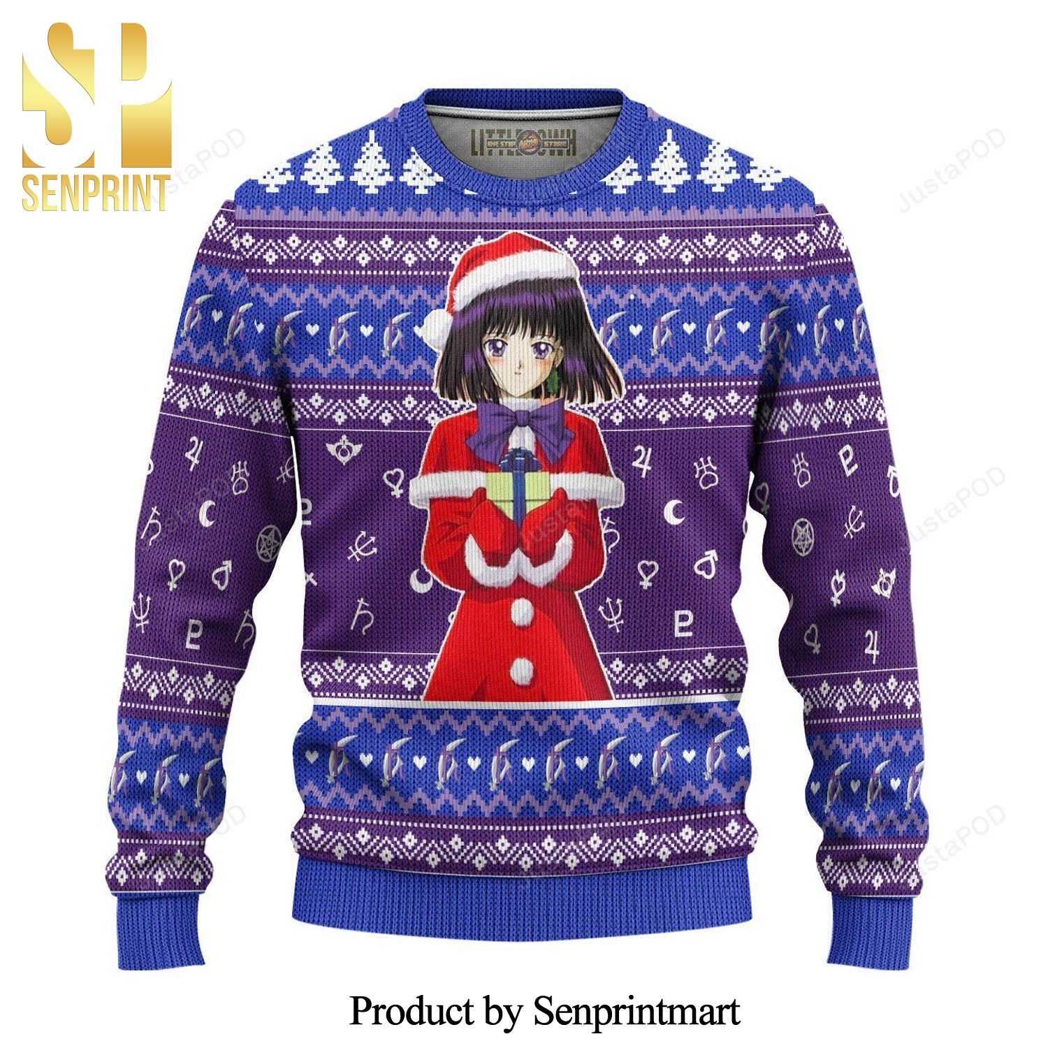 Sailor Saturn Sailor Moon Manga Anime Knitted Ugly Christmas Sweater