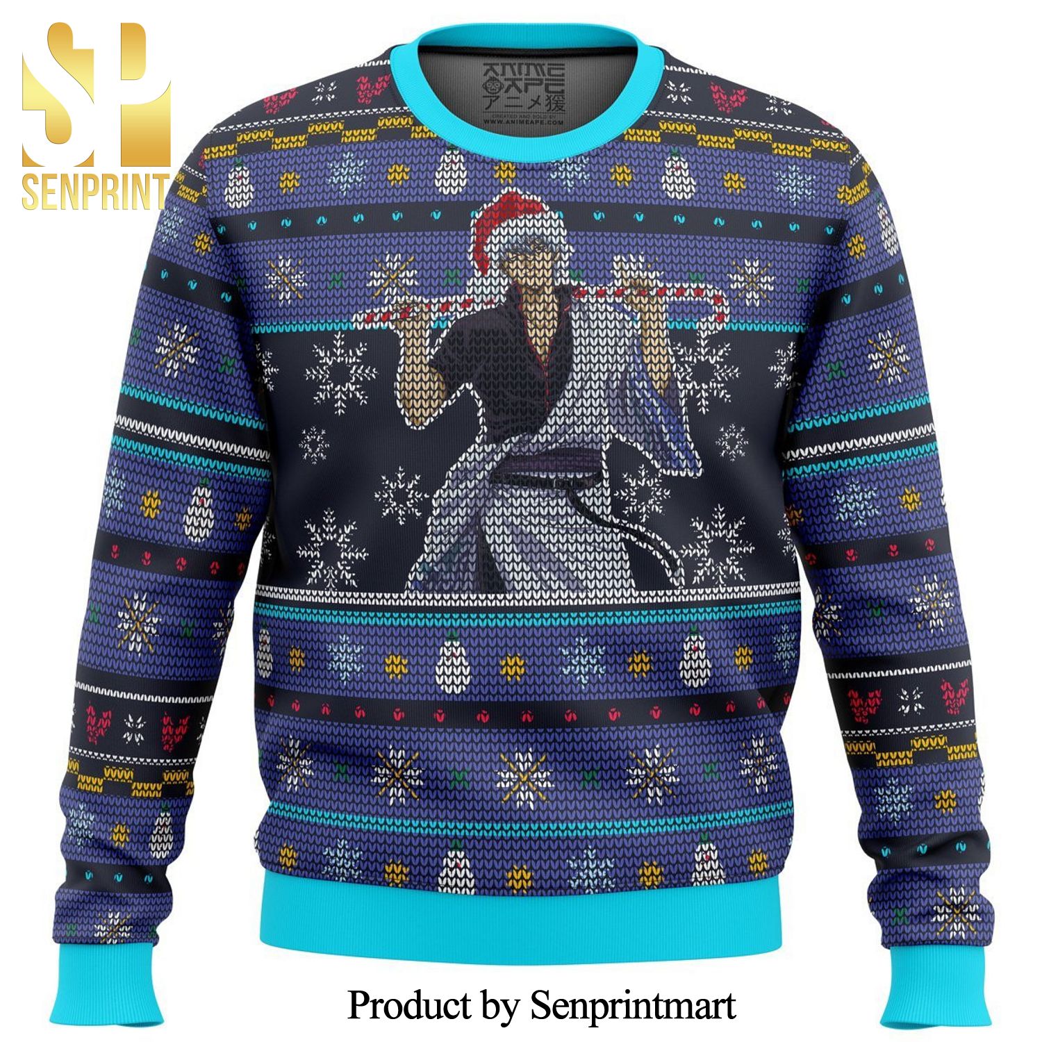 Sakata Gintoki Gintama Knitted Ugly Christmas Sweater