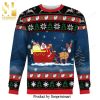 Santa Born To Ride Knitted Ugly Christmas Sweater