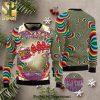 Santa Camping Knitted Ugly Christmas Sweater