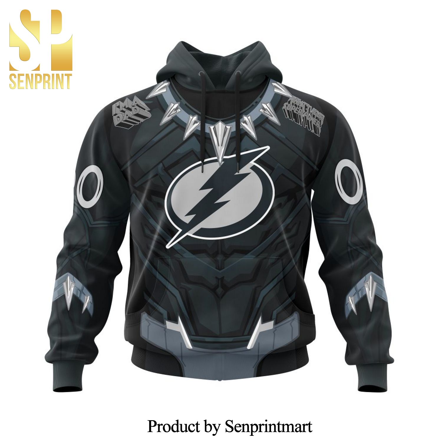 NHL Tampa Bay Lightning X Black Panther Version For Father Day All Over Printed Shirt