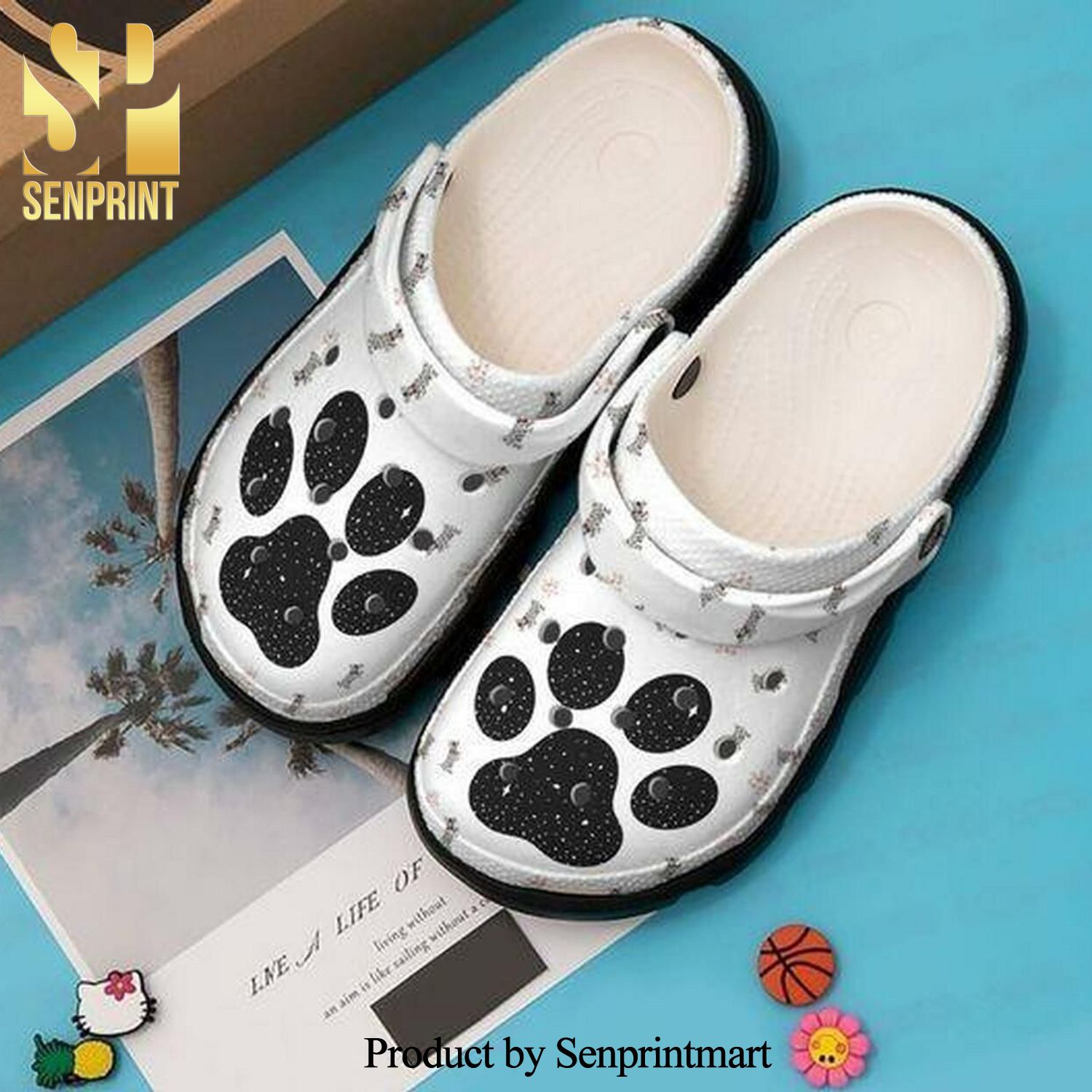 Dog’S Paw Prints Bling Bling Personalized 202 Gift For Lover Street Style Crocs Crocband Clog