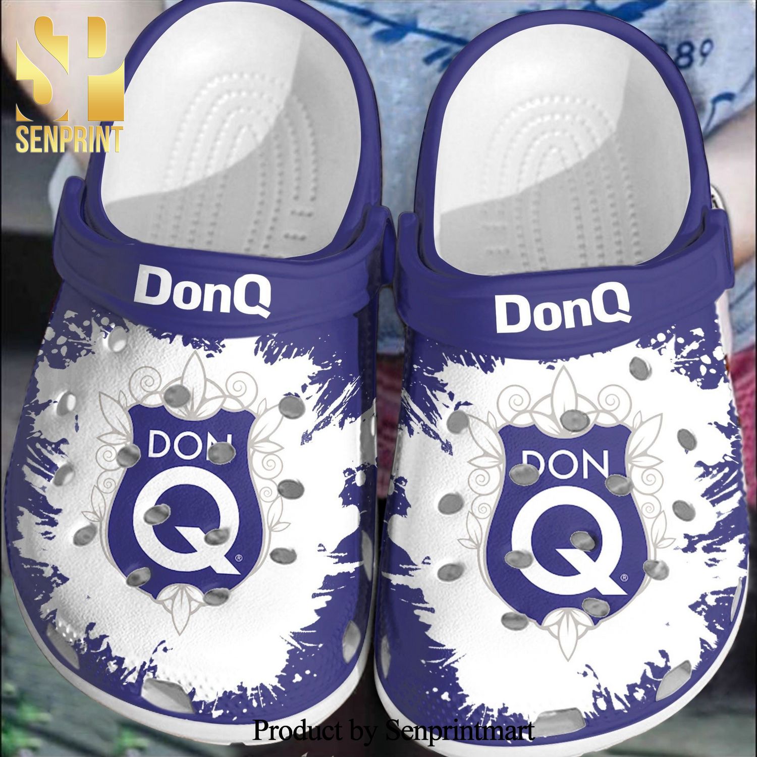 Donq Wine For Men And Women Full Printing Crocs Crocband In Unisex Adult Shoes