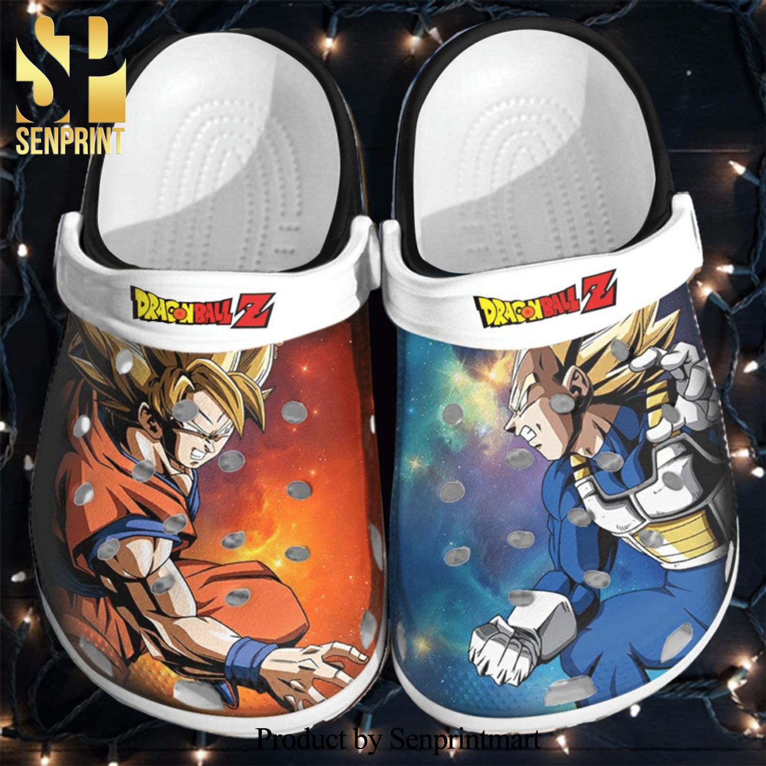Dragon Ball Goku And Vegeta Street Style Crocs Crocband In Unisex Adult Shoes