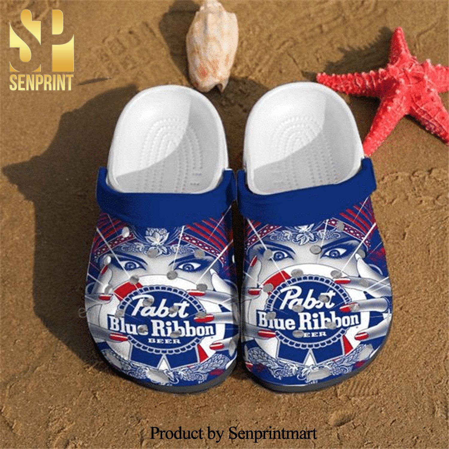 Drink Pabst Blue Ribbon Crocs Sandals