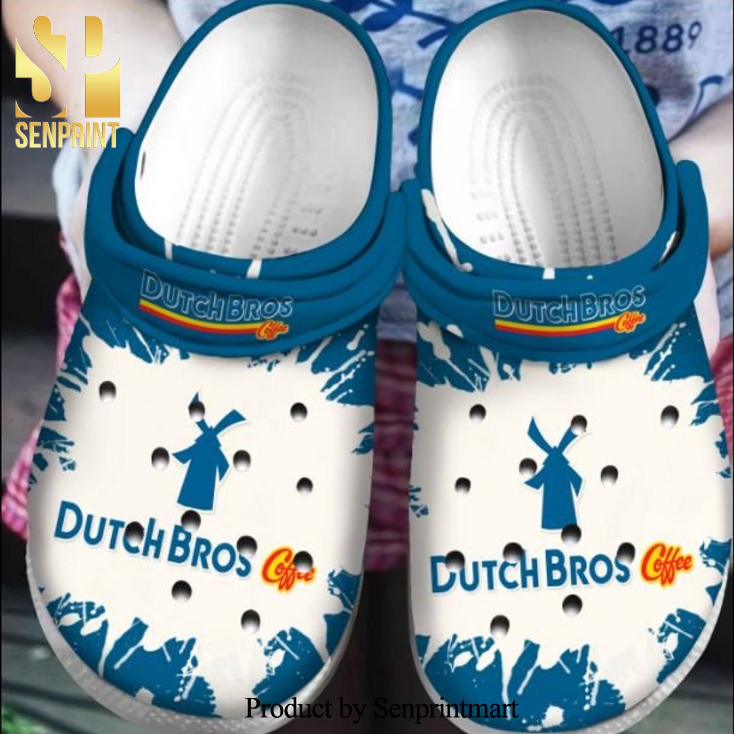 Dutch Bros Coffee Drink Gift Art For Men And Women Full Printed Crocs Crocband Clog