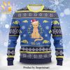 Santa Joey Friends Doesn’t Share Presents Knitted Ugly Christmas Sweater