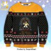 Santa With Horror Characters Knitted Ugly Christmas Sweater