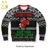 Santas Coming Keep Your Chutes Clean Knitted Ugly Christmas Sweater