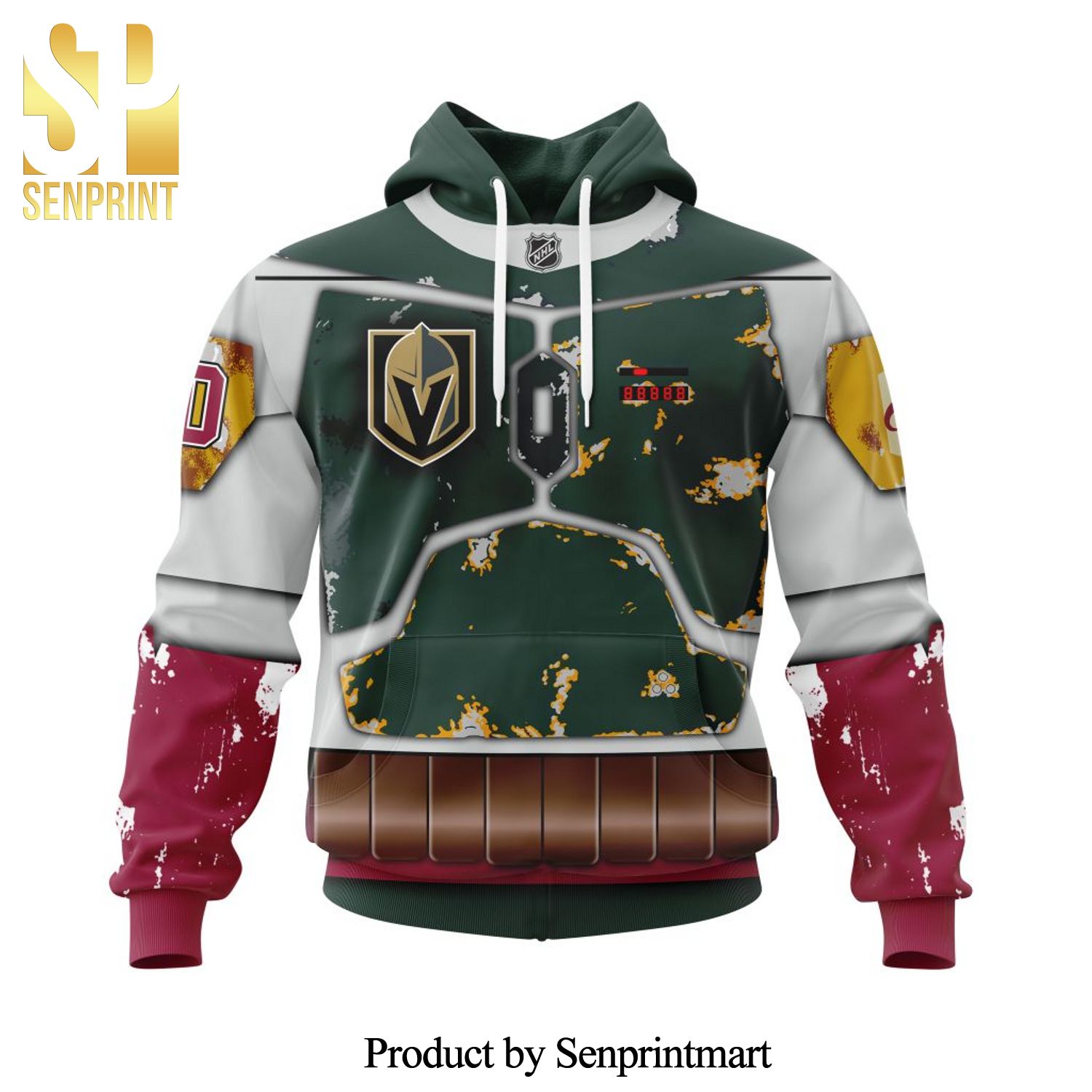 NHL Vegas Golden Knights X Boba Fett’s Armor For Star Wars Fourth Of July All Over Printed Shirt