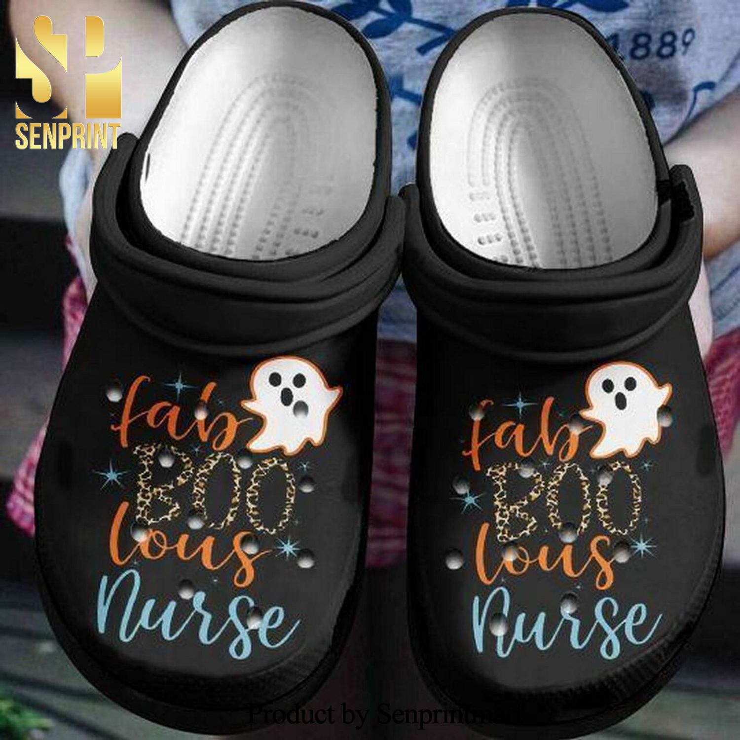 Fab Boo Lous Nurse Personalized Gift For Lover Full Printed Crocs Crocband Clog