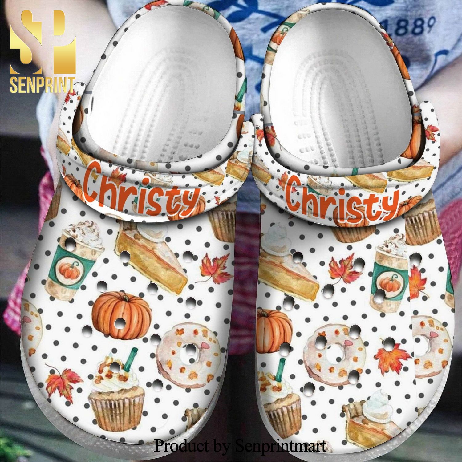 Fall Things Pumpking All Over Printed Crocs Shoes