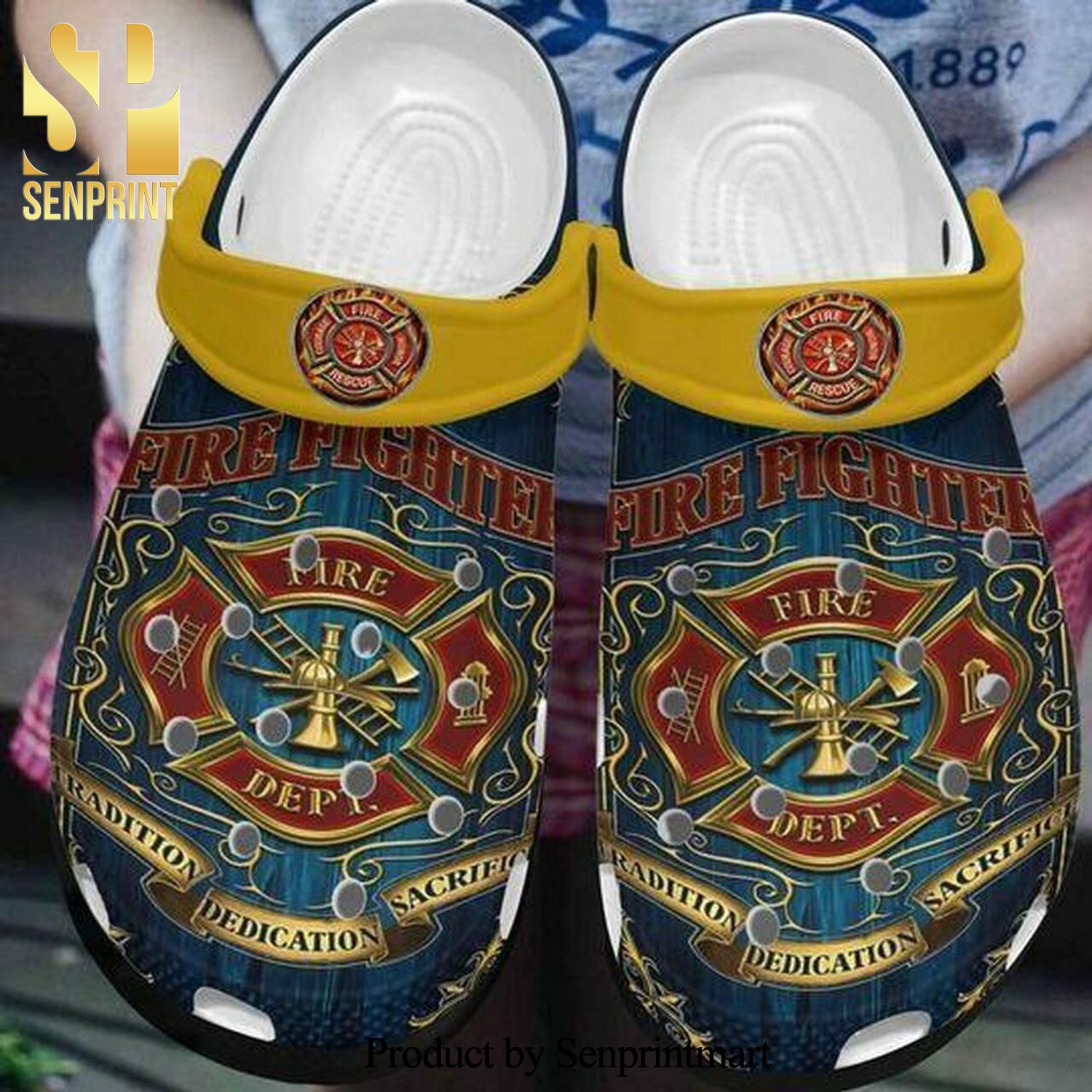 Firefighter Personalized 10 Gift For Lover Full Printed Classic Crocs Crocband Clog