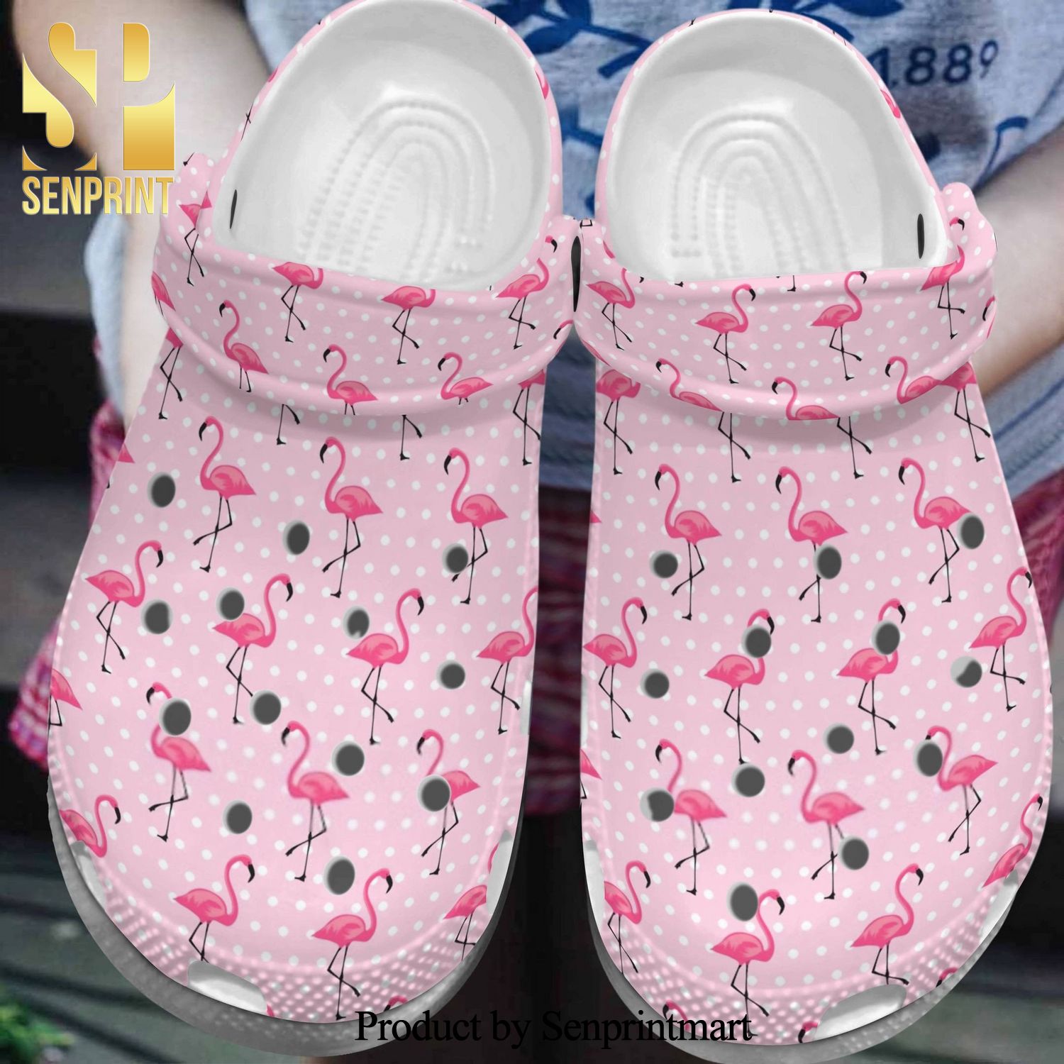 Flamingo Pinky Pattern For Men And Women Gift For Fan Classic Water Crocs Sandals