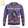 Scarface 1983 Film Pine Tree And Snowflake Pattern Knitted Ugly Christmas Sweater – Black