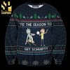 Scooby Doo Christmas Pine Tree Pattern Knitted Ugly Christmas Sweater – Red