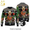 Scooby Doo Crew Friends Snowflake Pattern Knitted Ugly Christmas Sweater – Black