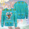 Scooby Doo Warner Bros Heart And Snow Knitted Ugly Christmas Sweater – Black