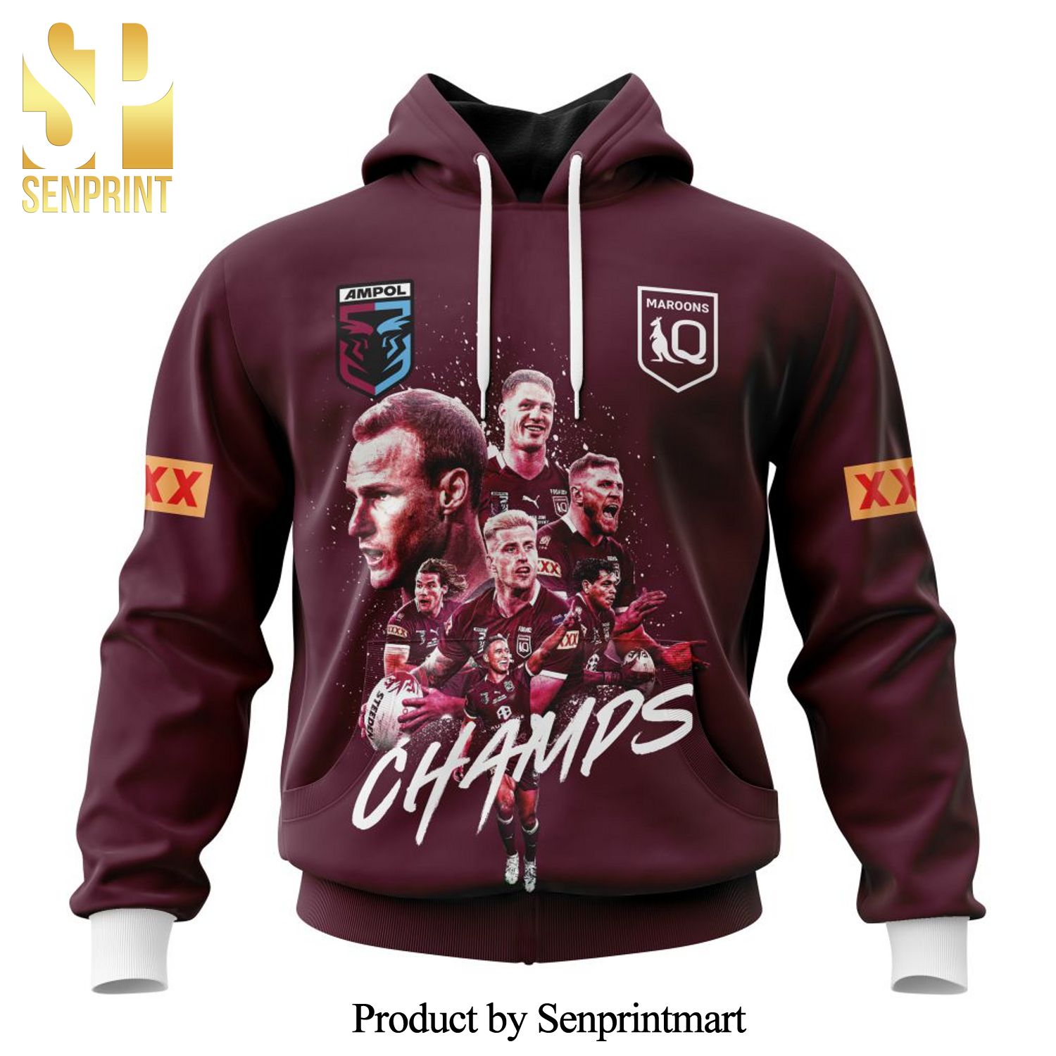 QLD Maroons State Of Origin 2022 Champions All Over Printed Shirt