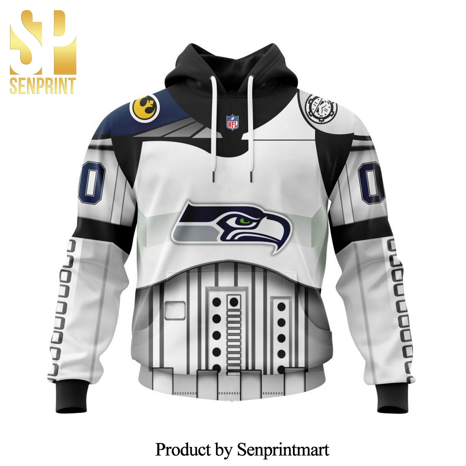 Seattle Seahawks Version Star Wars May The 4th Be With You All Over Printed Shirt