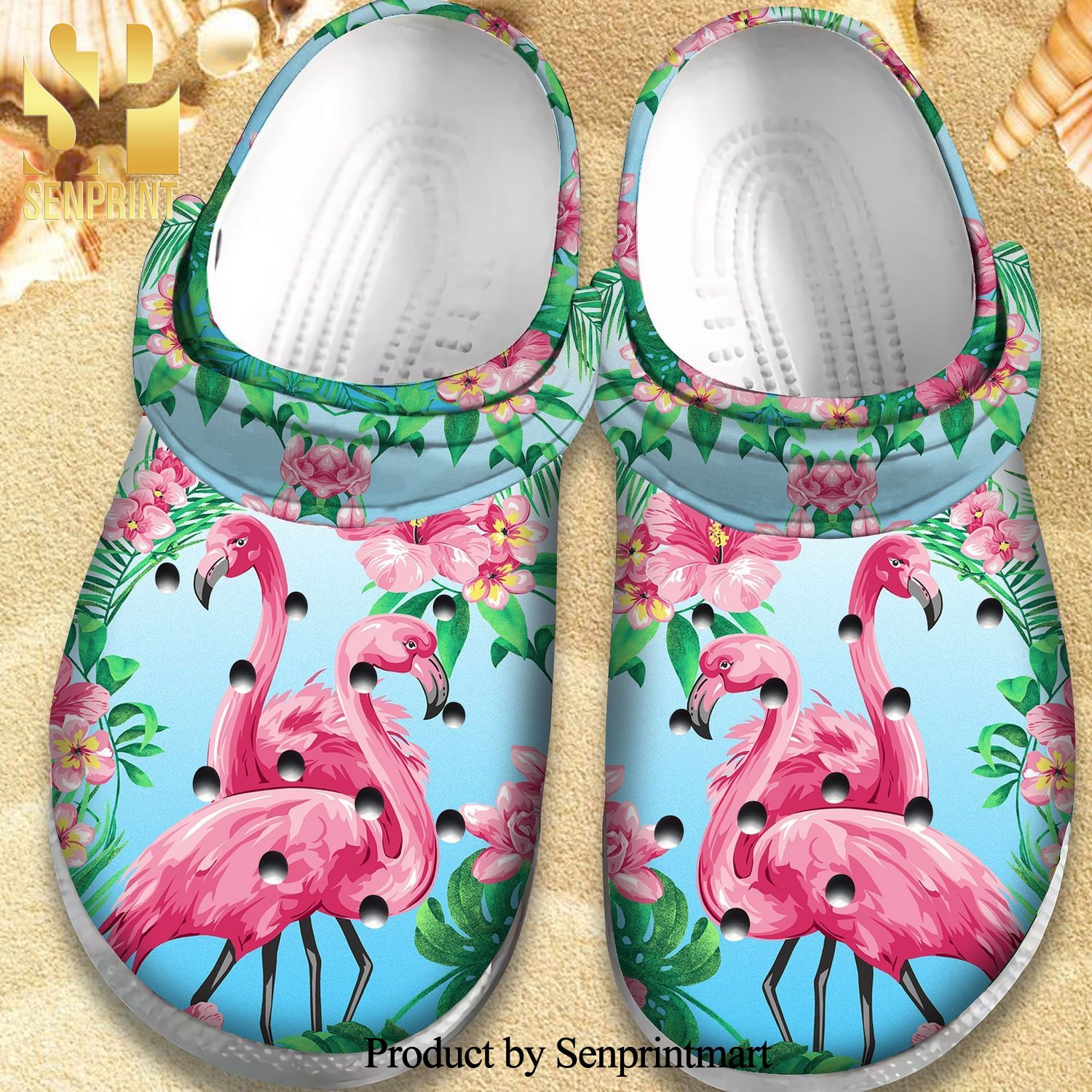 Flaminigo Hawaiian Beauty Flower Gift For Lover Full Printed Crocs Classic