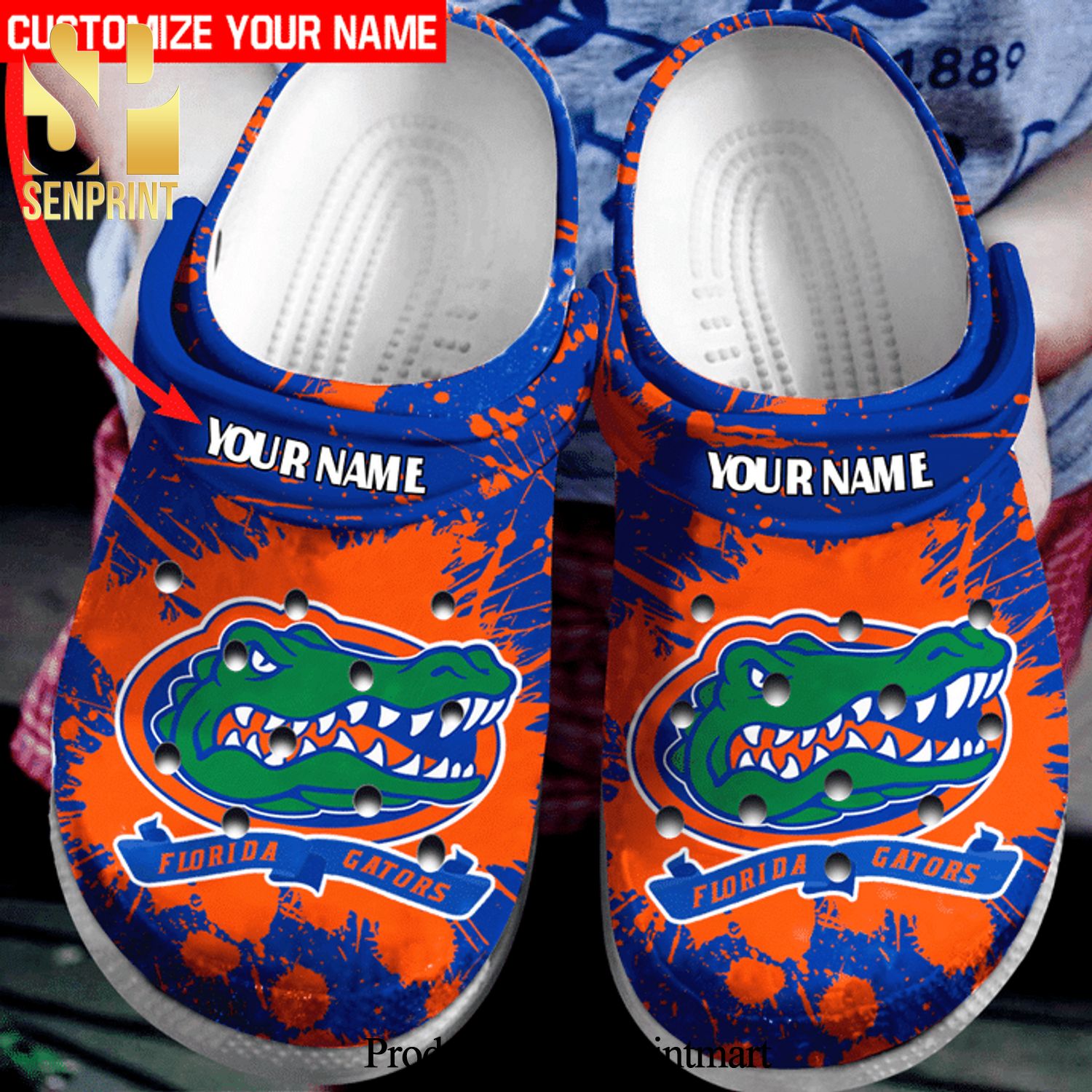 Florida Gators Nfl Fans All Over Printed Crocs Crocband In Unisex Adult Shoes