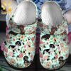 Floral Sewing Machine 3 Gift For Lover Street Style Crocs Shoes