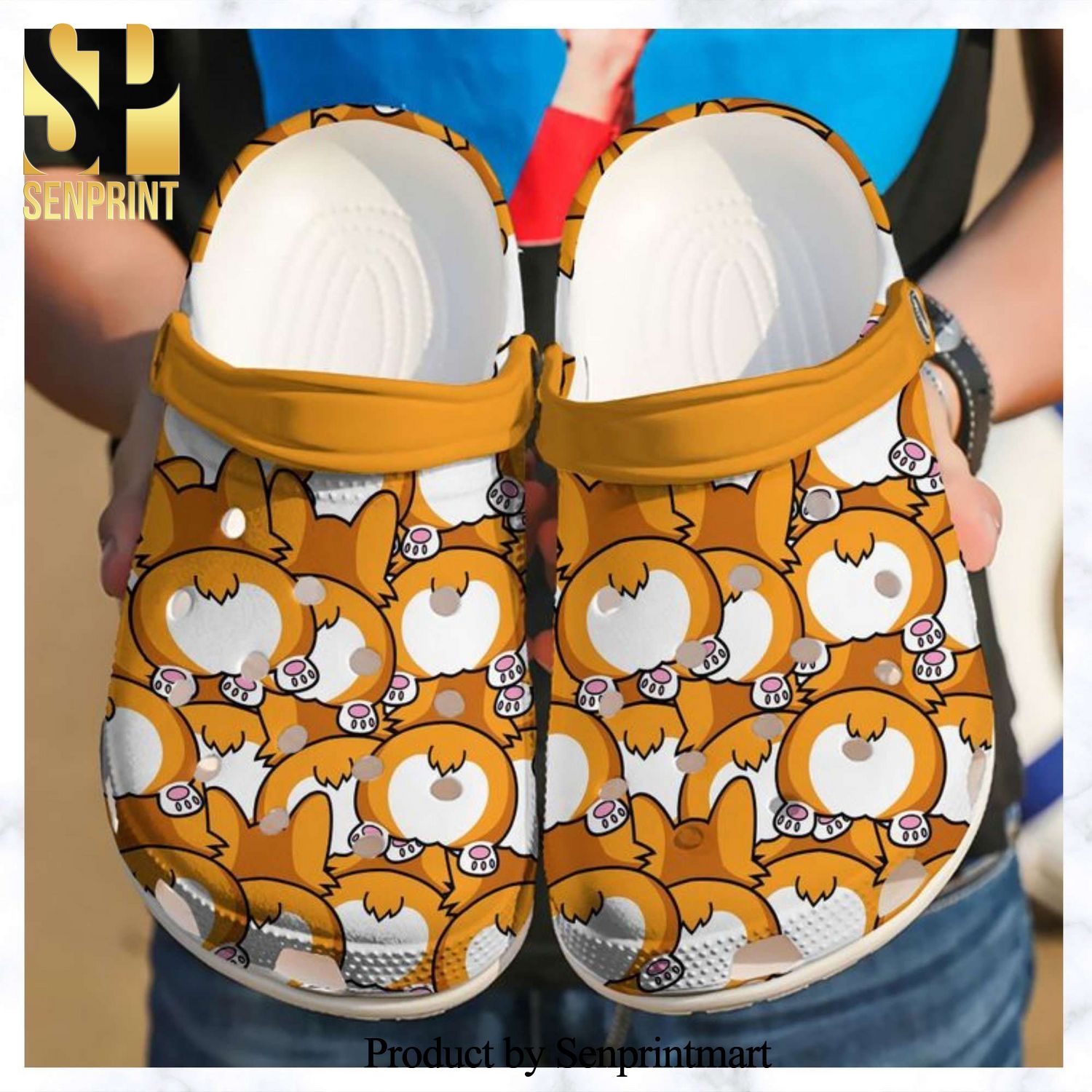 For Corgi Butts Lover Crocs Crocband Clog