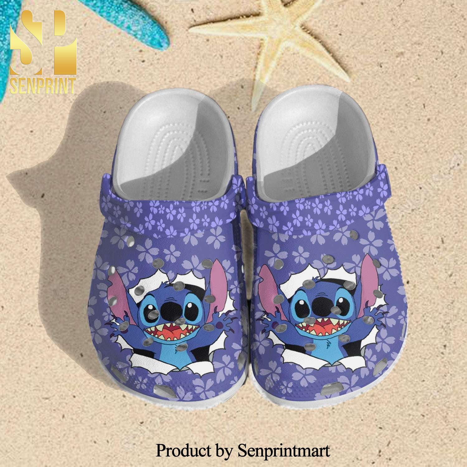 For Stitch Lover All Over Printed Crocband Crocs