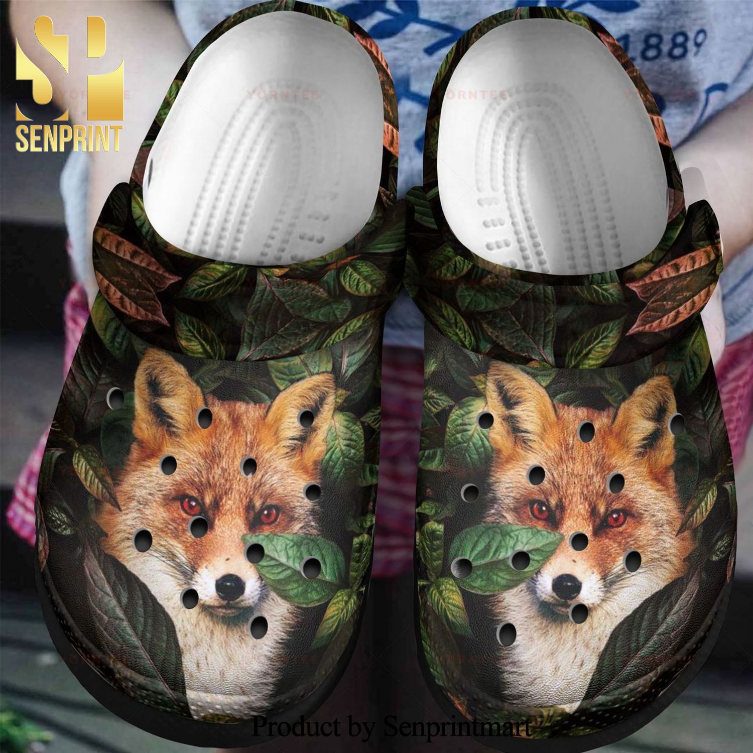 Fox Green Forest Gift For Lover Hypebeast Fashion Classic Crocs Crocband Clog