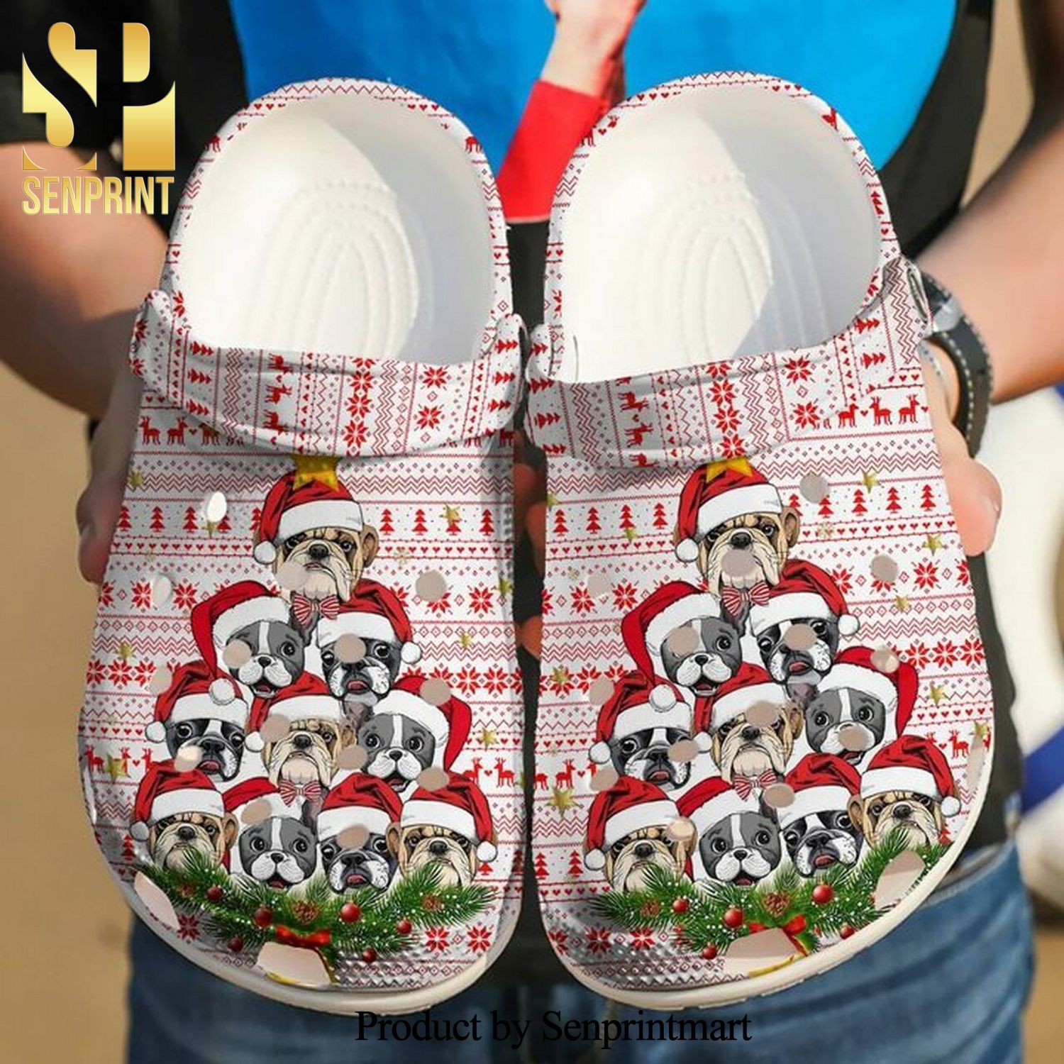 French Bulldog Merry Christmas 102 Gift For Lover Hypebeast Fashion Crocband Crocs