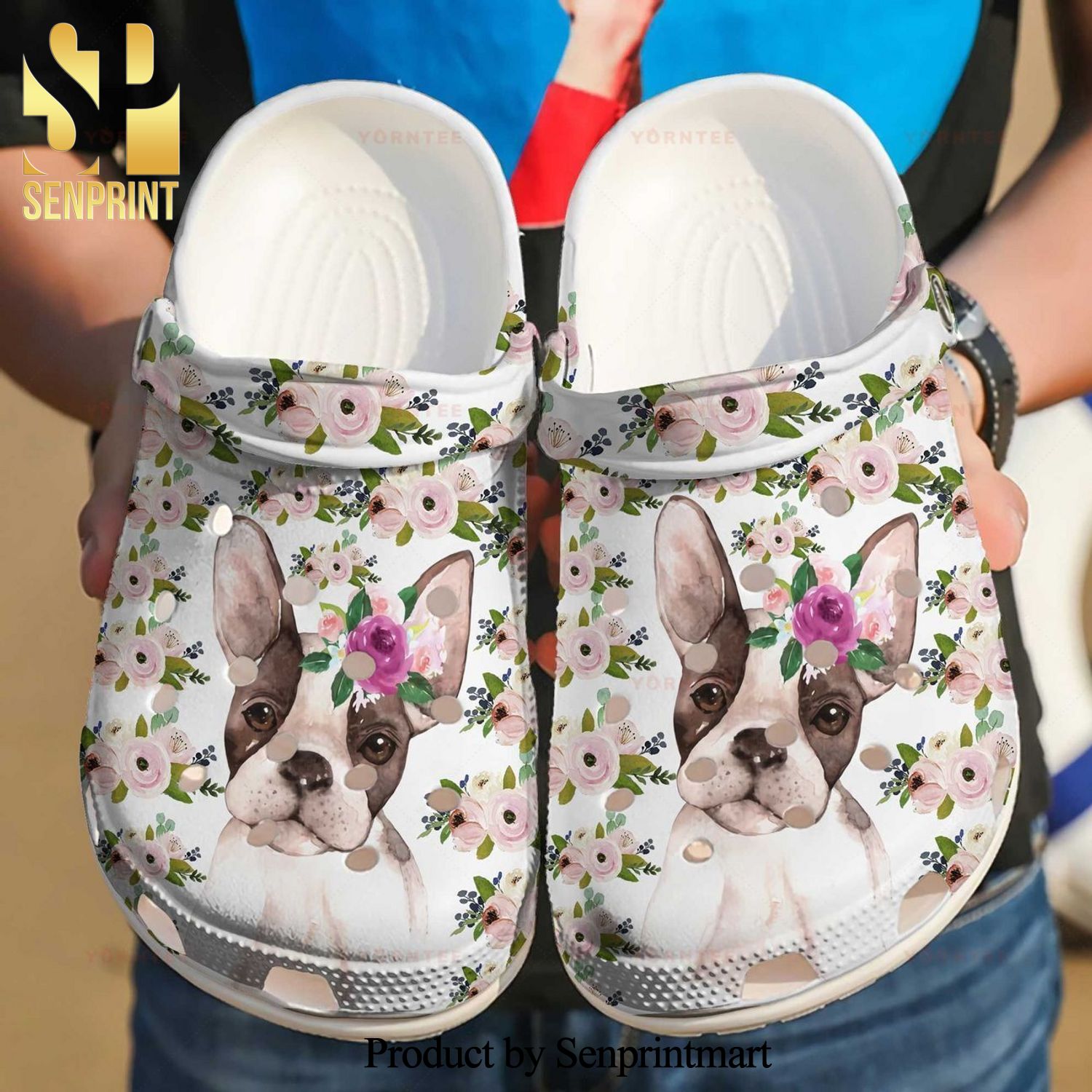 French Bulldog Sun Flower Gift For Lover Crocs Classic