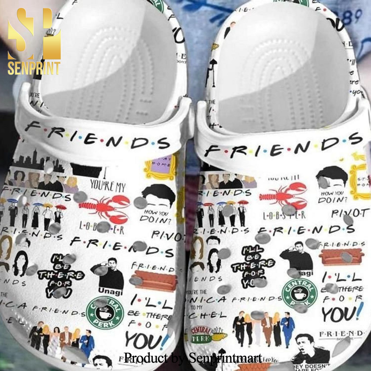 Friends All Over Printed Crocs Crocband Adult Clogs