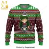 Sesame Street Characters Pine Tree Snowflake Knitted Ugly Christmas Sweater